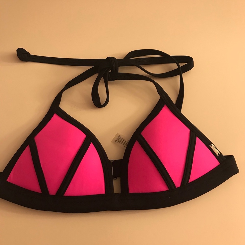 PINK TRIANGLE PUSH UP BIKINI TOP👙
